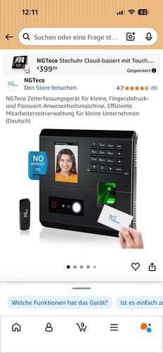 Ngteco mb1 zeit erfassung - mb1-,