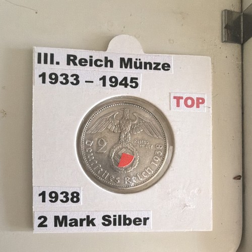 Reichsmark silber 1938 - 2,