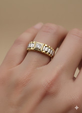 Bicolor Goldring 585 mit 0,10