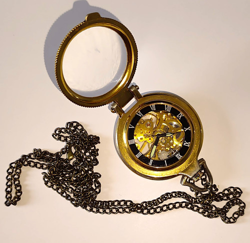 Mechanische skelett taschenuhr - mechanische, skelett-taschenuhr