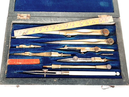 Alte komplette holzkompassdose - komplette,