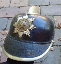 original alter Haube Helm   Feuerwehr um 1900