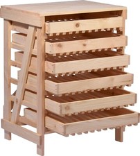 Apfelstiege Obsthorde Apfelhorde Gemüse Aufbewahrungsbox Holzkiste Vorratsregal