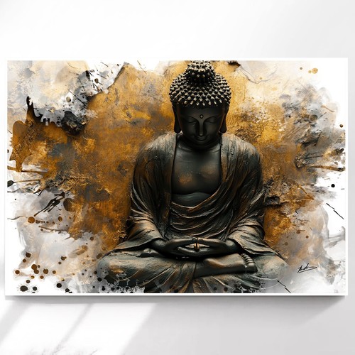 Leinwand bilder buddha schwarz - leinwand,