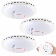 VisorTech Vernetzbarer Funk-Hitze- und Rauchwarnmelder RWM-460.f, 85 dB, 3er-Set