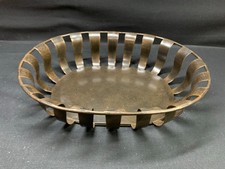 Blechschale 33x26x8 cm, braun, oval, metalloptik, Obstschale, Dekokorb, gebaucht