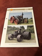 LANZ Kühlerbulldog Traktor Schlepper  15/30PS Typ HR 5   1929 Weltbild Prospekt
