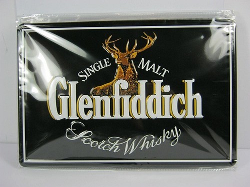 Blechschild glenfiddich - blechschild,