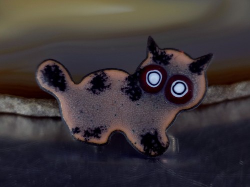 Vintage katze brosche messing - vintage,