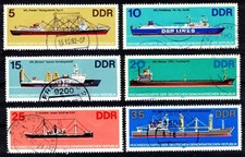 DDR 2709-2714 , gestempelt / o / Schiffe , Seefahrt , Hochseeschiffe /g1