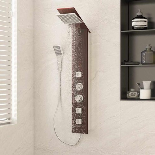 Duschpaneel system glas braun - duschpaneel-system,
