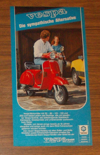 Seltene werbung piaggio vespa - seltene,