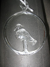 Fenster / Wand Glasbild Vogelmotiv. Leonardo,handarbeit