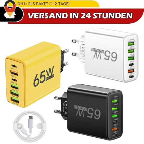 65w fach schnellladegerät - 65w, 6-fach