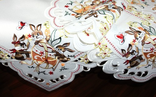 Tischdecke ostern hasen - tischdecke,