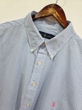 RALPH LAUREN Hemd Himmelblau Gingham Kariert 3XL 4XL XXXL XXXXL UVP 129£
