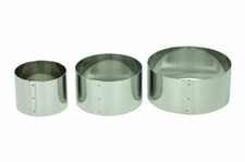 3er Set Edelstahl Speisering