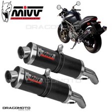 doppelt Auspuff CAGIVA RAPTOR 650 2003 2004 MIVV Oval Carbon