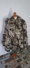 silberfuchs pelzmantel Gr XL