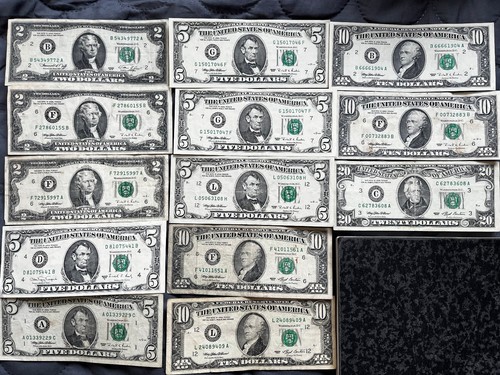 Historische banknote usa 5 - banknote,