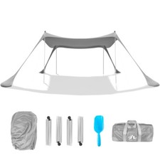 Strandzelt Sonnenschutzdach mit Sandbeutel Anker Sonnensegel für den Urlaub