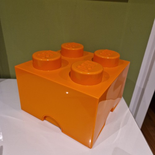 Lego storage brick orange - storage,