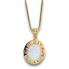 Opal Anhänger mit Schlangenkette 585 Gold 14 Kt Gelbgold Wert 890,-