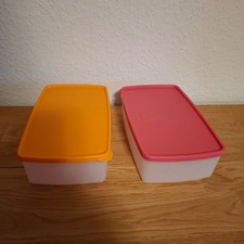 Tupperware,    Gefrierbehälter  2 Stück Orange und Pink 1,3l