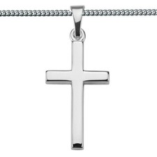 Weiß Gold 585 Kreuz Anhänger