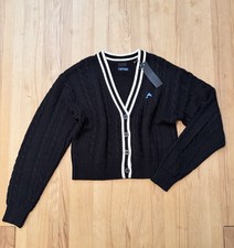 Neu Esprit Damen Baumwolle Kaschmir Mix Strickjacke Cardigian Gr. M - L  Schwarz