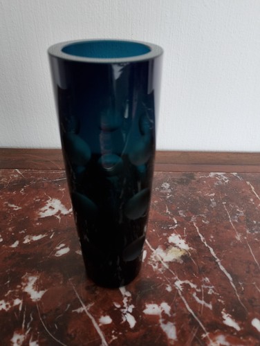 Vase bleikristall blau - bleikristall,