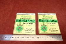 2x Alte Rumetikett