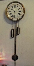 Uhr, Wanduhr,Kettenaufzug,2 Gewichte,antik um 1900,Zifferblatt Hinterglasmalerei