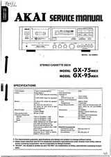 Service Manual-Anleitung für Akai GX-95 MK2/GX-75 MK2