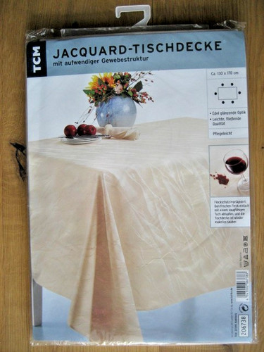 Jacquard tischdecke beige - beige, ca