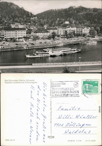 Ansichtskarte bad schandau - ansichtskarte,