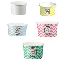 Eisbecher Papier weiß gezackt