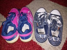 Laufschuhe Pink + Sneaker Blau Chucks Größe 39 Damen Frauen Mädchen Freizeit 