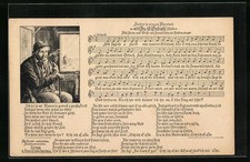 Ansichtskarte Lied in erzgebirgischer Mundart Da Eisnbah´ 