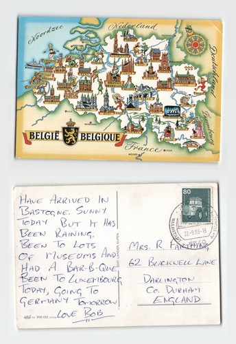 Bildkarte belgiens - ak,