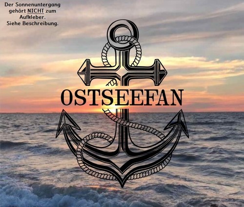 Aufkleber anker ostseefan - ostseefan, für