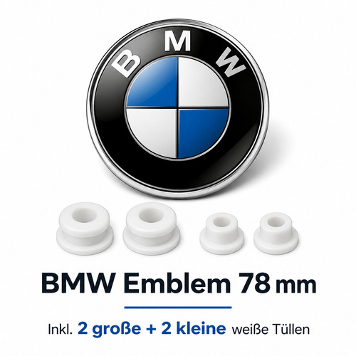 Bmw emblem 78mm - blau, weiß