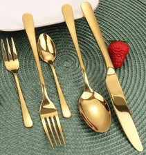 Besteck Set 5-teilig Gold