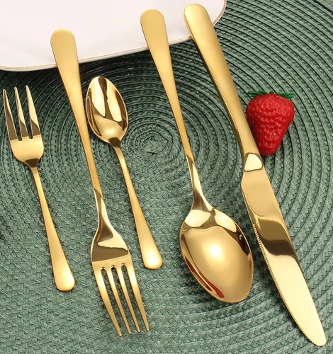 Besteck set teilig gold - besteck,