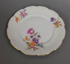 Kuchenteller Hutschenreuther Abt. Paul Müller Selb Blumen Dekor 19 cm