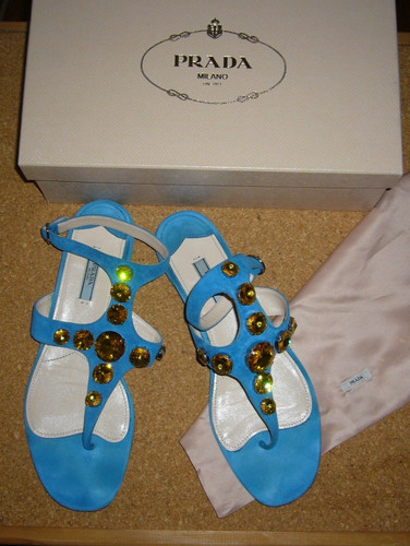 Prada sandalen blau - sandalen,,