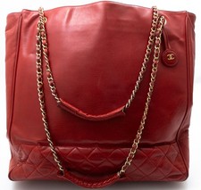 CHANEL TOTE BAG CHAIN SHOULDER