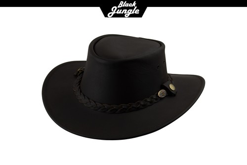 Black jungle sorrento lederhut - black,
