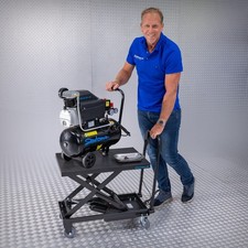 Fahrbarer, hydraulischer Hubtisch - Schwarz