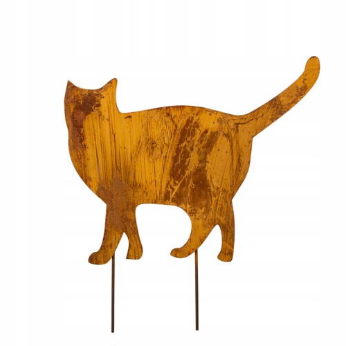 Fette katze corten metall - fette,